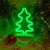 Neon dekoracyjny LED CHOINKA na podstawce zielony USB + AA_1