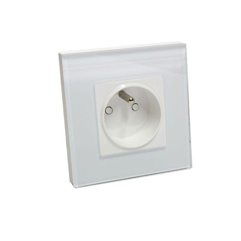 Gniazdko elektryczne pojedyncze szklane