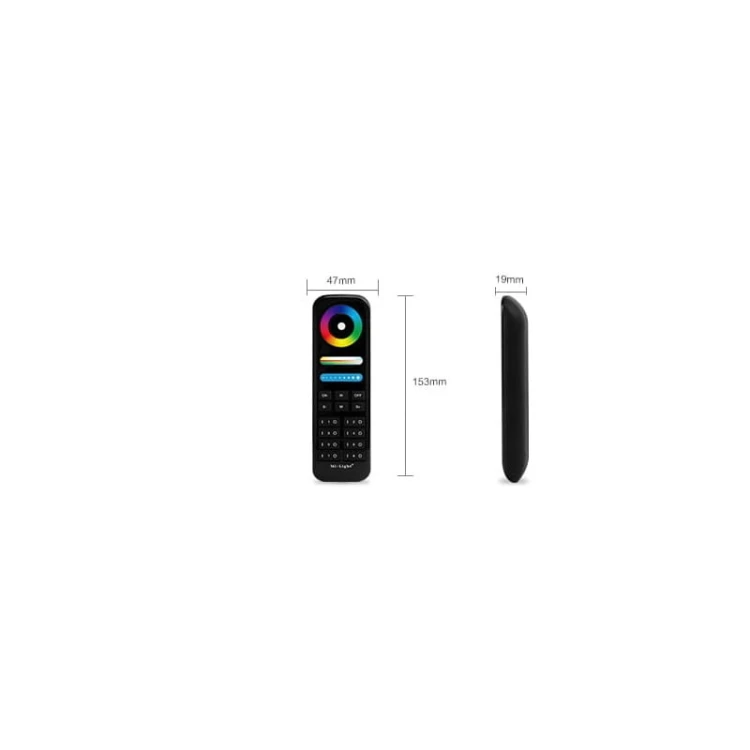 Pilot Led RGB+CCT 8 strefowy FUT089 Milight czarny wymiary