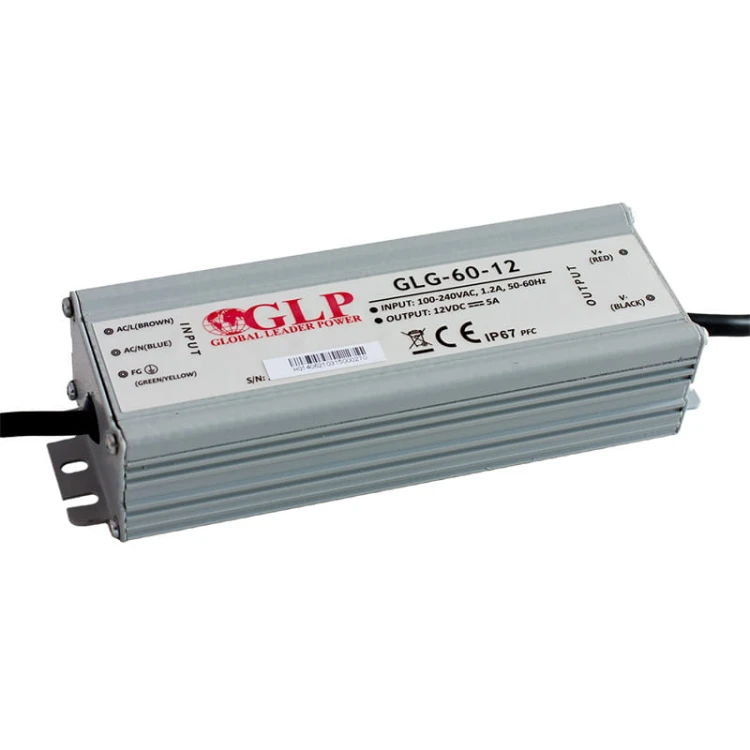 Zasilacz LED GLP 60W 12V 5A hermetyczny metal case
