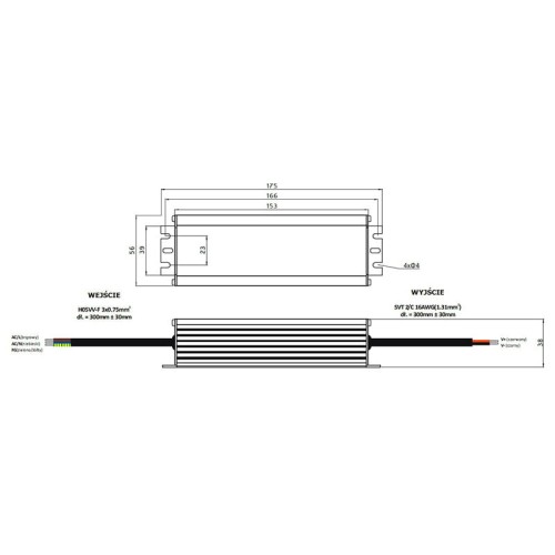 Zasilacz LED GLP 60W 12V 5A hermetyczny metal case_1