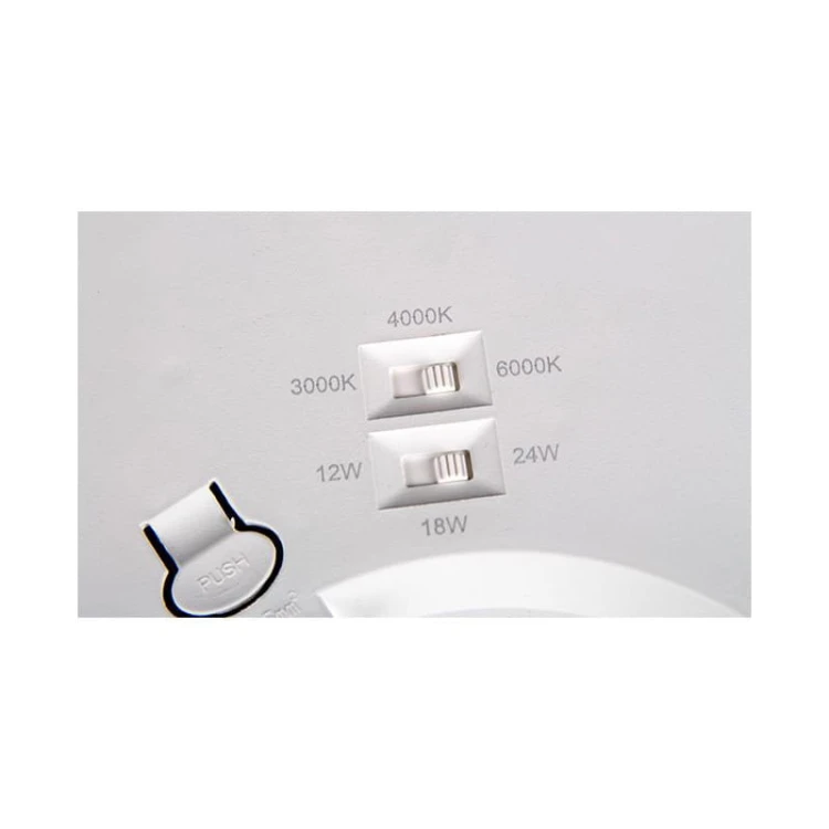 Panel LED natynkowo - wpuszczany 8w1 CCT ciepła-zimna 12W / 18W / 24W okrągły czarny_2