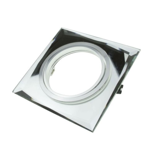 Oprawa kwadratowa ruchoma, aluminium, AR111 - szklana lustrzana