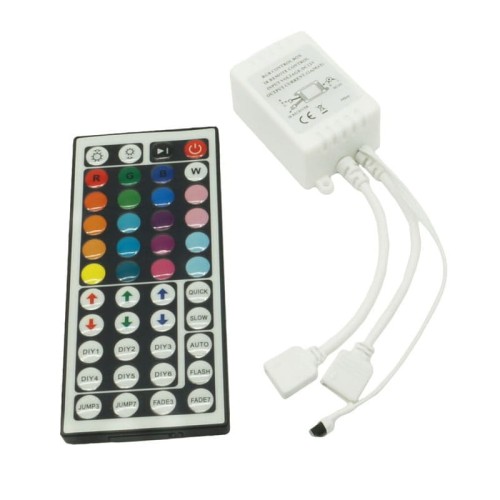 Kontroler LED RGB IR + pilot 44 przyciski 12V 12A 144W