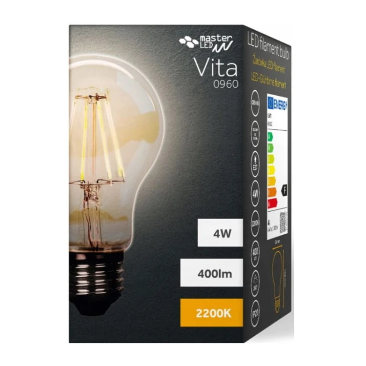 Żarówka LED E27 2200K Vita A60 Filament Amber