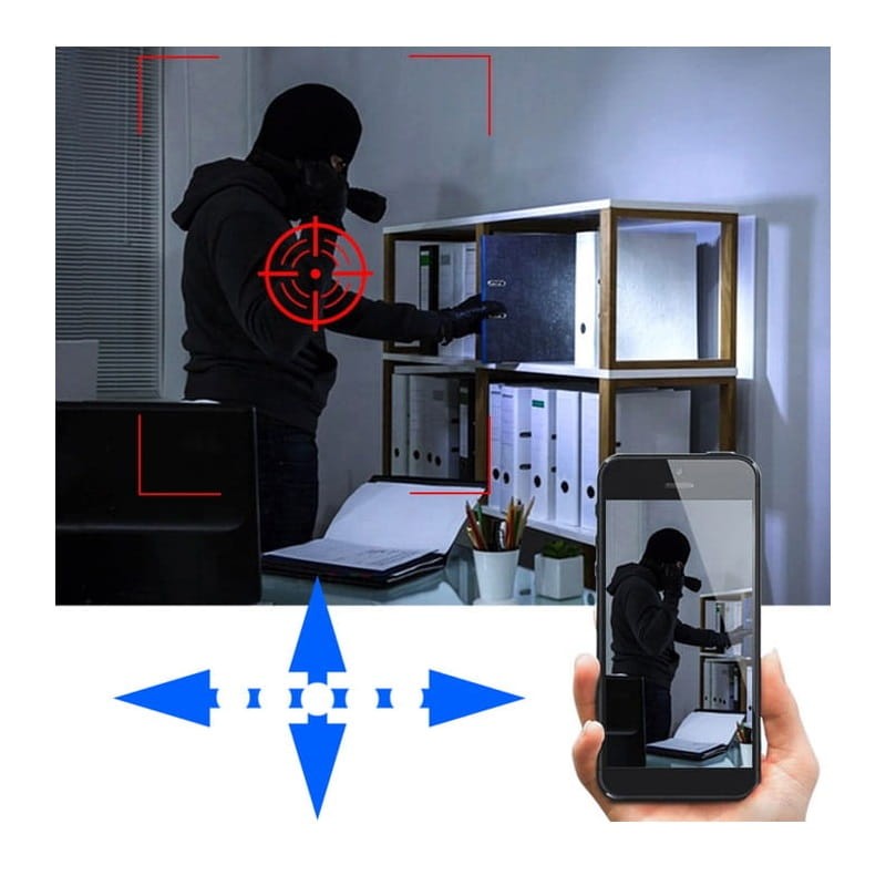 Kamera SmartCam zewnętrzna obrotowa z funkcją śledzenia Tuya Google z czujnikami