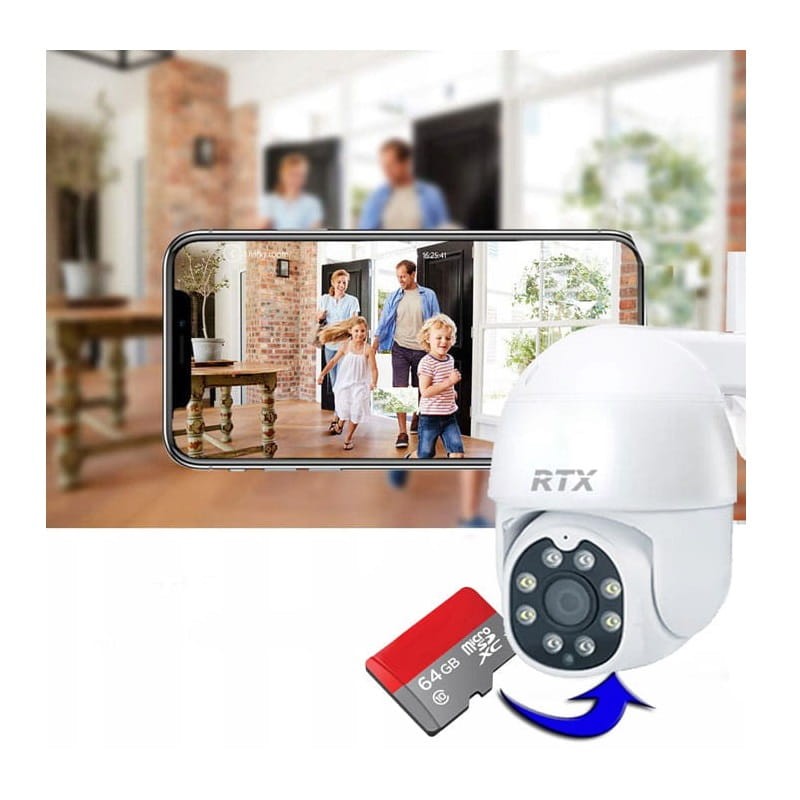 Kamera SmartCam zewnętrzna obrotowa z funkcją śledzenia Tuya Google na kartę