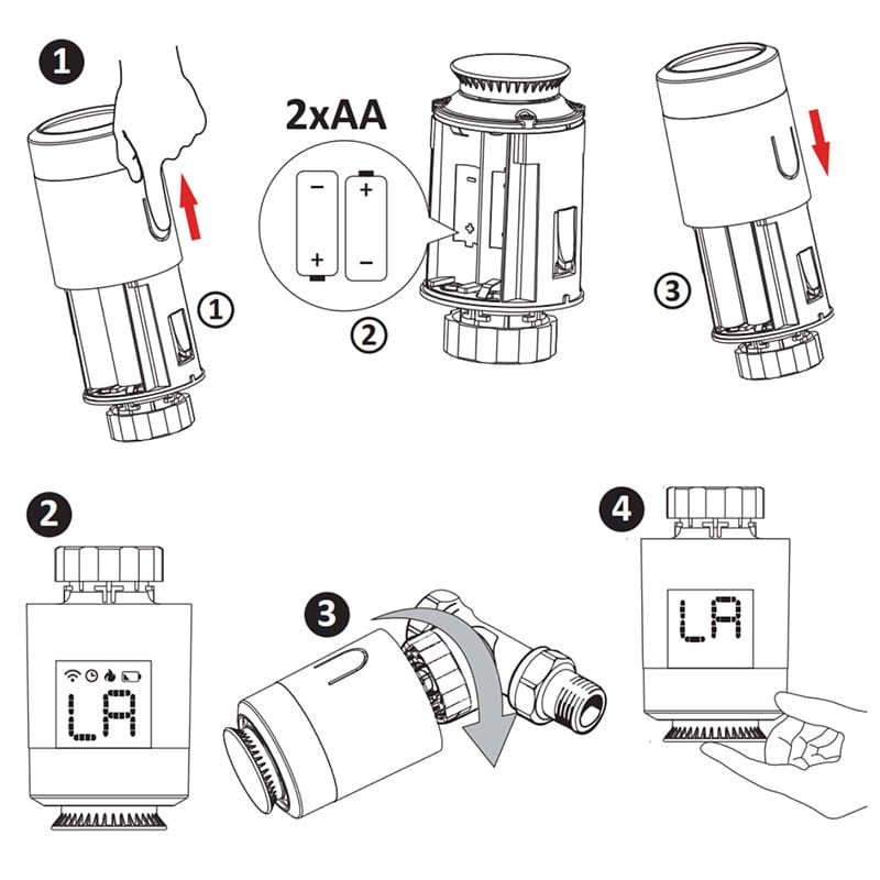 Głowica Termostatyczna Termostat ZigBee AA TUYA Smart_8