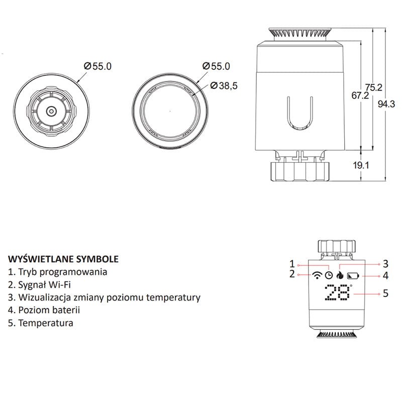 Głowica Termostatyczna Termostat ZigBee AA TUYA Smart_6