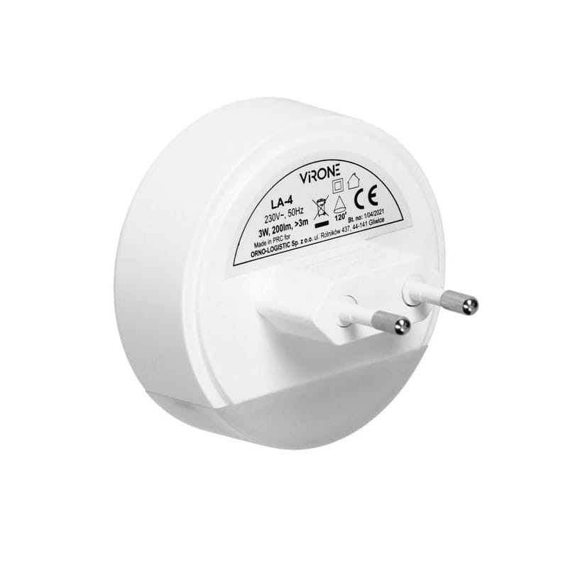 Lampka nocna LED 0,2-3W z czujnikiem ruchu i zmierzchu, z funkcją korytarzową