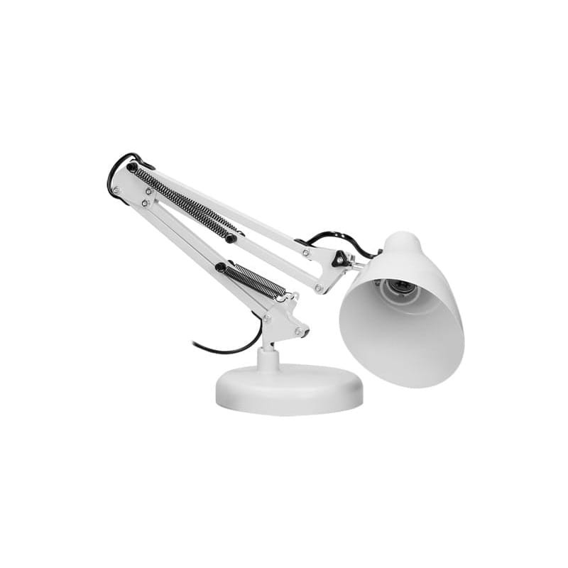 Lampa biurkowa DIAN E27 stalowa biała regulowana