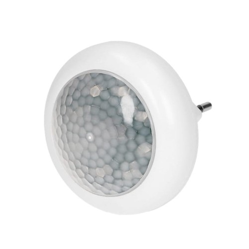Lampka nocna LED 0,5W z czujnikiem ruchu i zmierzchu - biała zimna