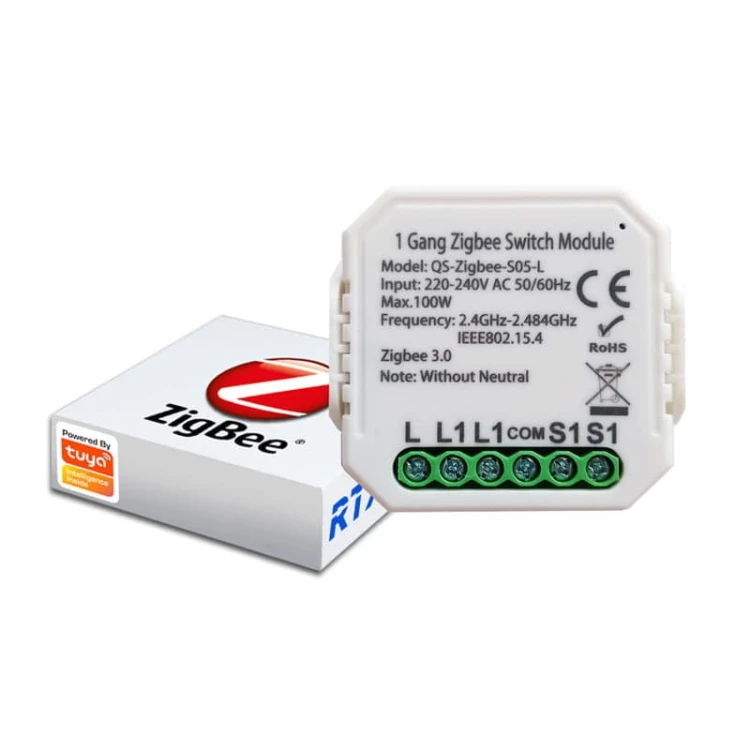 Przekaźnik Dopuszkowy 1ob ZigBee TUYA Działa bez N z opakowaniem