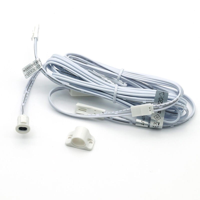 Włącznik do szaf, szuflad, półek, witryn, biały 12V/24V - 60W/100W z uchwytem