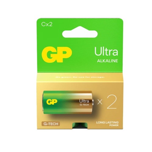 BATERIA GP LR14 R14 C Ultra Alkaline 1,5V - 2szt. opakowanie
