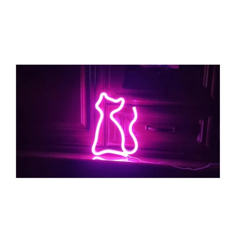 Neon-dekoracyjny-LED-KOT-różowy-Bat-+-USB-FLNEO4-Forever-Light zastosowanie