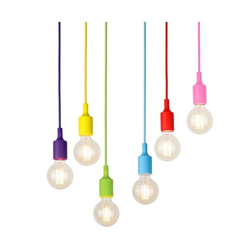 Lampa wisząca Pająk 6 ramienna tęcza E27 115 cm