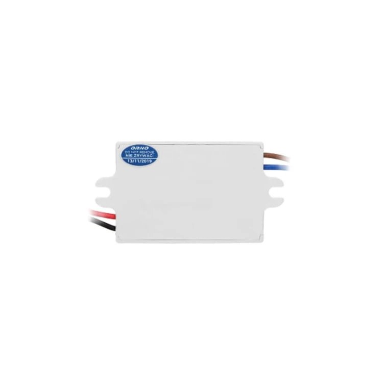Zasilacz LED 6W 12V 0,5A puszkowy IP20 widok z tyłu