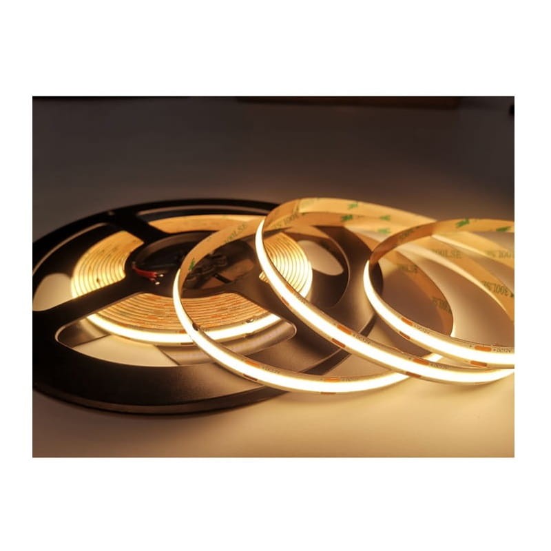 Taśma LED COB liniowa 480LED-m, 12V, 3000K, rolka 5m ciepła