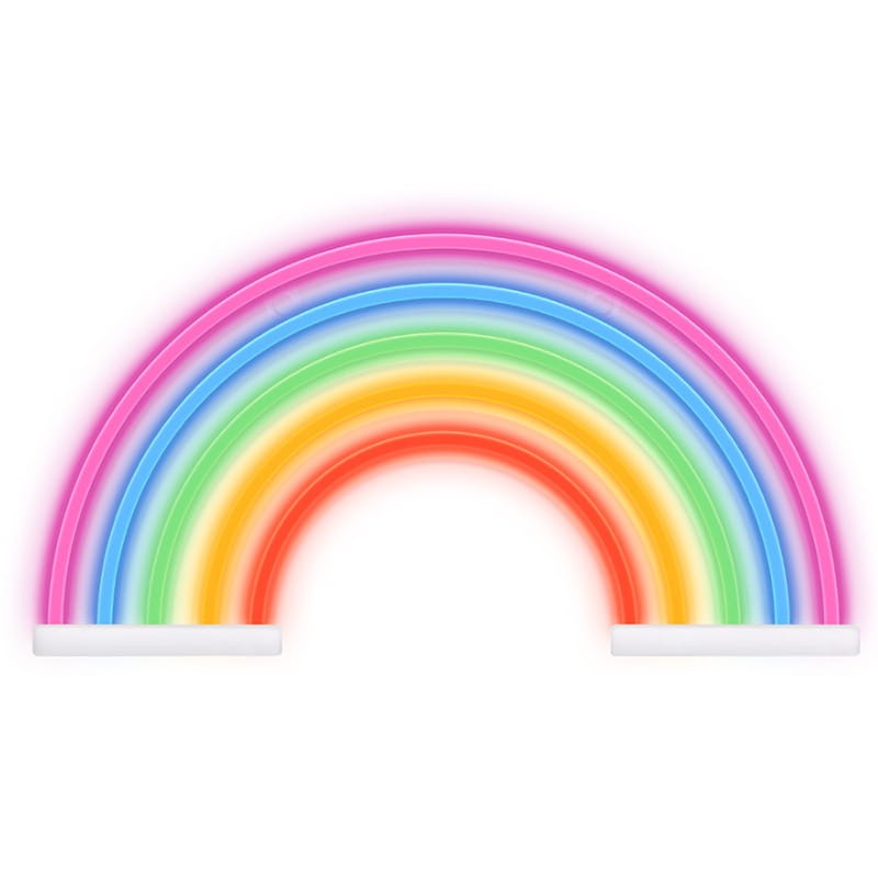 Neon dekoracyjny LED Tęcza 5 kolorów zw ściemniaczem + USB