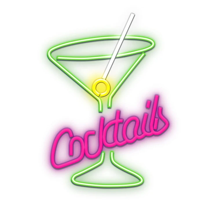 Neon dekoracyjny LED COCTAIL PLEXI róż zielony + USB FPNE02X Forever Light