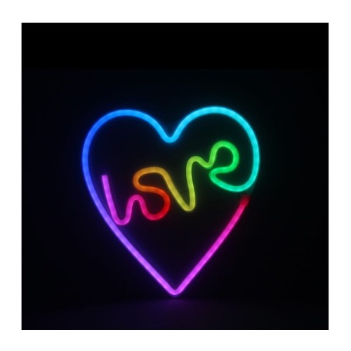 Neon dekoracyjny LED LOVE HEART wielokolorowy USB + pilot