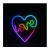 Neon dekoracyjny LED LOVE HEART wielokolorowy USB + pilot