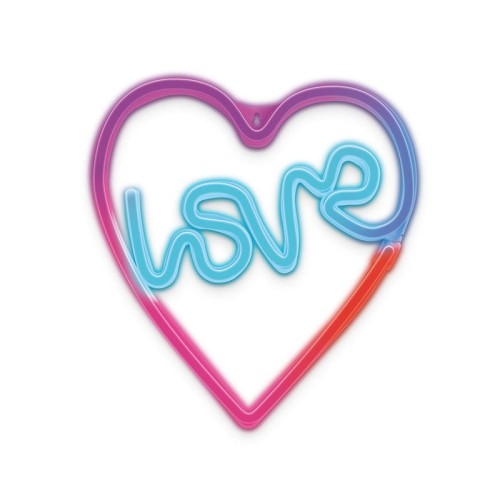 Neon dekoracyjny LED LOVE HEART wielokolorowy USB + pilot