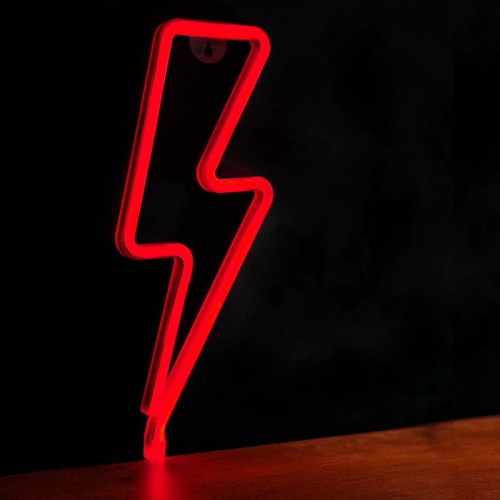 Neon dekoracyjny LED PIORUN czerwony Bat + USB FLNEO6 Forever Light_1