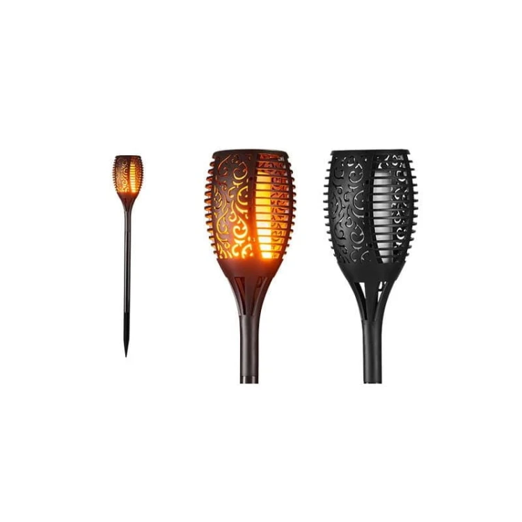 Lampa ogrodowa LED Solarna stojąca wbijana wisząca 51cm płomień, pochodnia