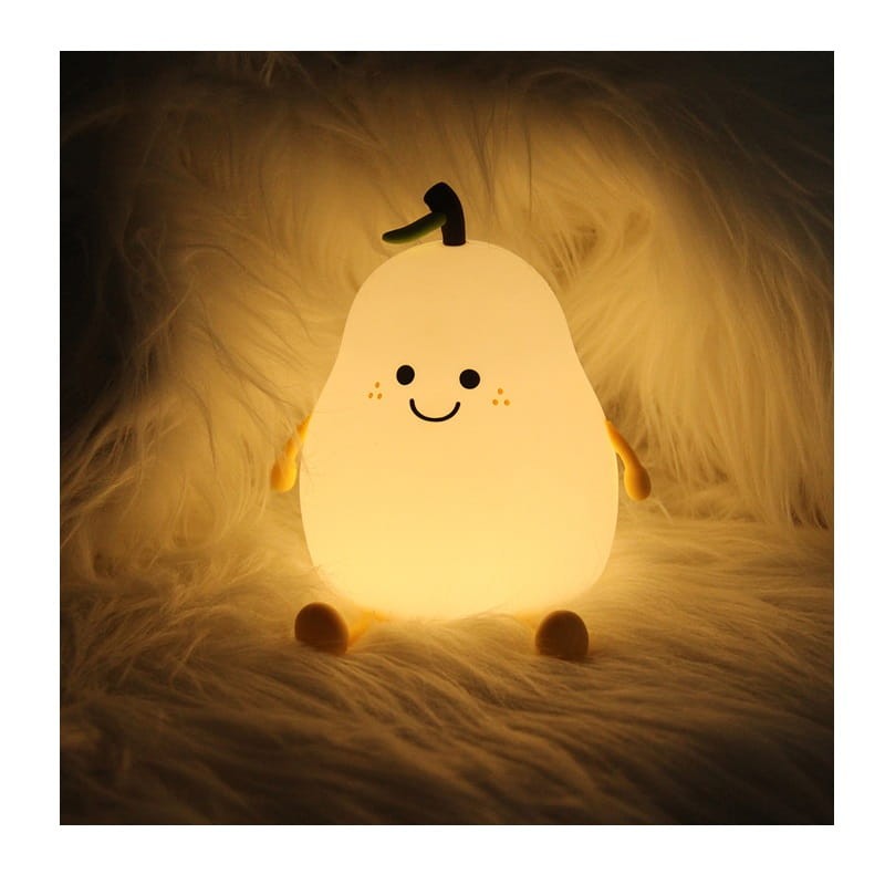 Lampka nocna LED Wesoła Gruszka FNL-02 multikolor silikon dla dziecka