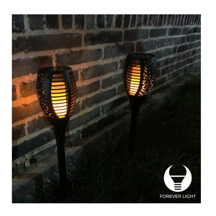 Lampa ogrodowa solarna pochodnia wbijana
