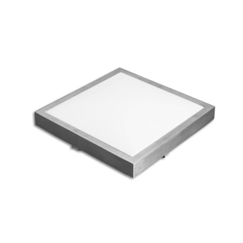 Plafon LED Solen 2xE27 230V IP44 kwadrat srebrny