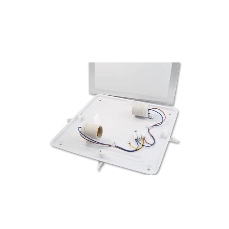 Plafon LED Solen 2xE27 230V IP44 kwadrat srebrny montaż
