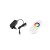 Lampa podłogowa LED RGB 20W 140cm czarna, zasilacz i pilot w zestawie