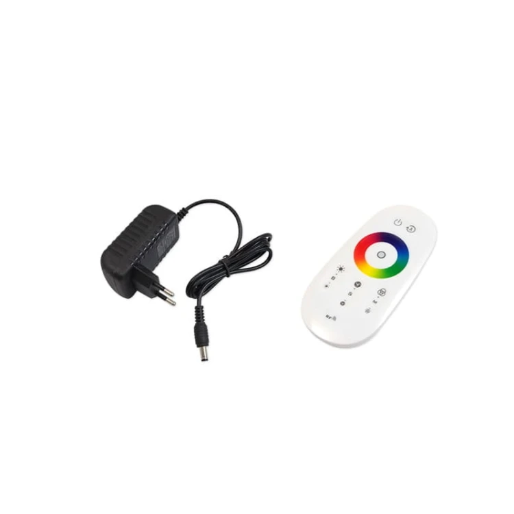 Lampa podłogowa LED RGB 20W 140cm czarna, zasilacz i pilot w zestawie