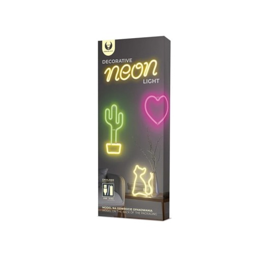 Neon dekoracyjny LED USTA czerwone Bat + USB FLNE08 Forever Light opakowanie