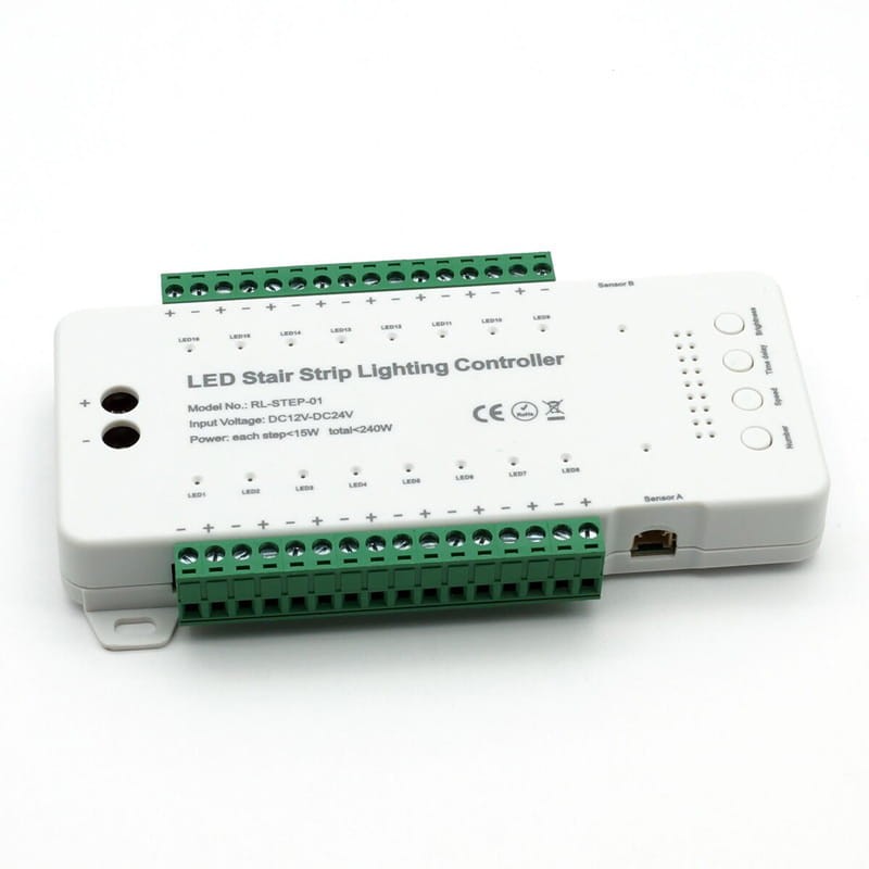 Sterownik schodowy LED PIR regulowany 16 schodów