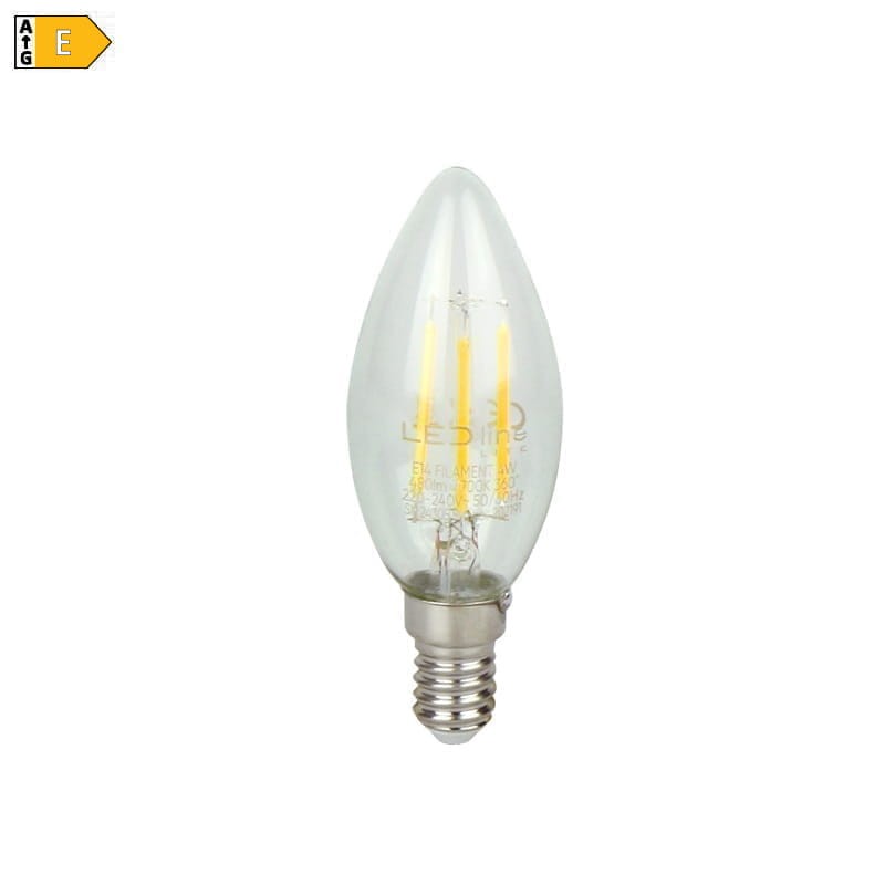 Żarówka LED Lite E14 4W świeczka C35 ciepła 2700K 480lm Filament