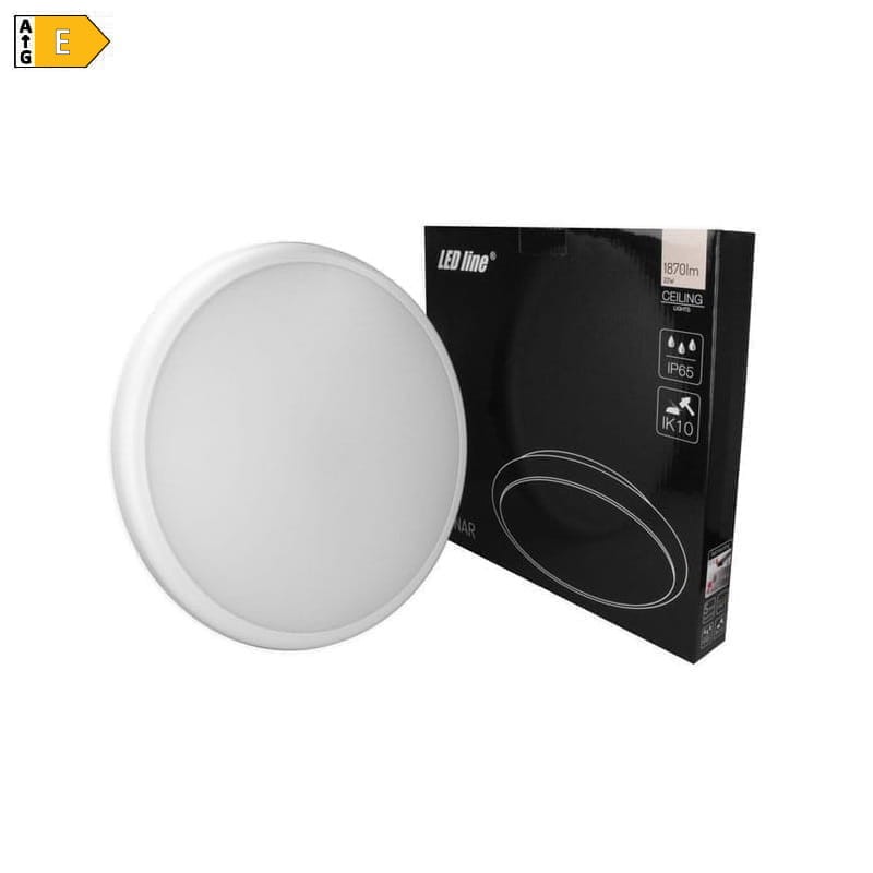 Plafon LED LEDline LUNAR 22W 230V IP65 4000K - biała dzienna