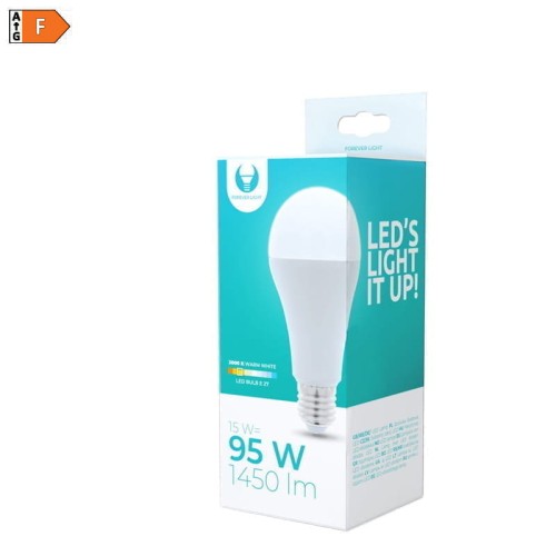 Żarówka LED  E27 15W A65 biała ciepła