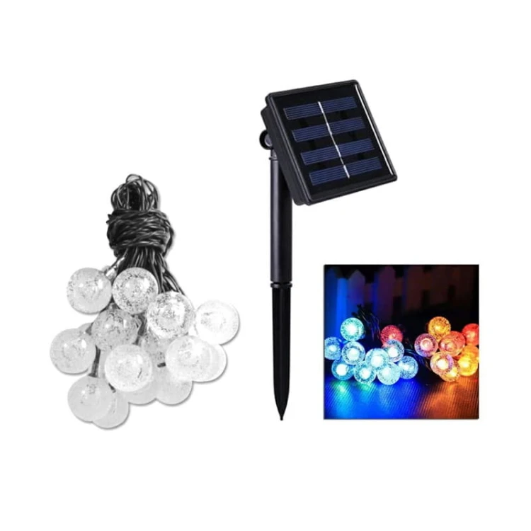 Girlanda ogrodowa solarna 20 LED RGB 485 cm okrągła