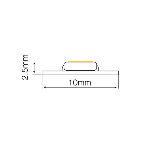 Taśma LED LEDline RGB 300SMD5050 niewodoodporna IP20 - 1m. wymiary