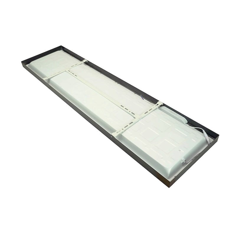 Panel LED natynkowy 120x30 60W 5400lm 4000-4500K czarny sufitowy montaż