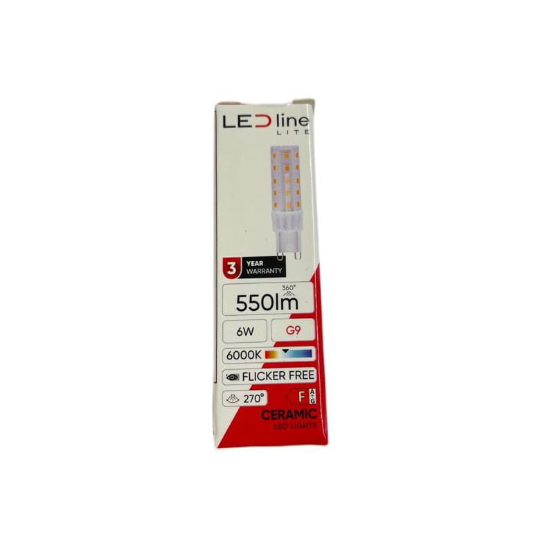 żarówka LED G9 6W 230V biała zimna pudełko, opakowanie