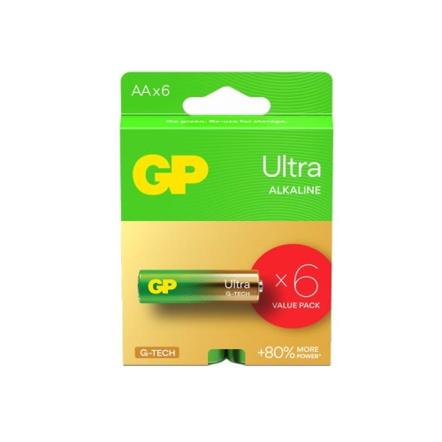 BATERIA GP Ultra Alkaline AA G-TECH 1,5V - 6szt. opakowanie