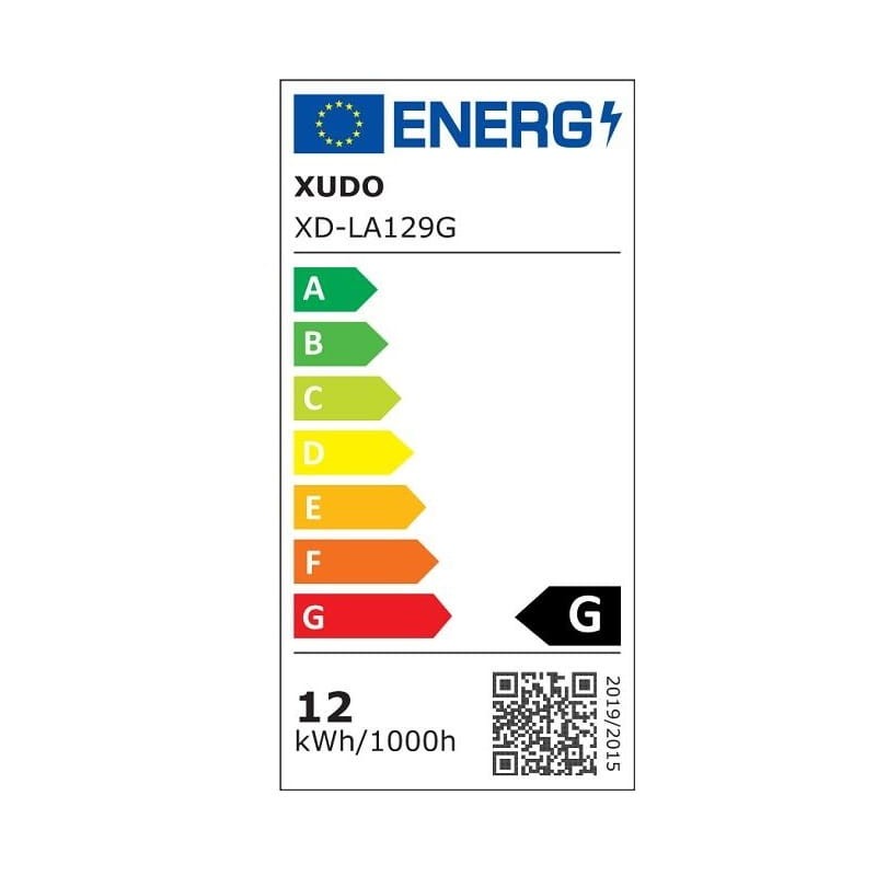 Kinkiet ścienny lampa 12W 60cm 4000K złoty XD-LA129G karta energetyczna