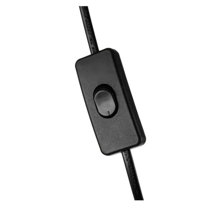 Lampa stojąca podłogowa LAR, max 20W E27, 160 cm, czarna włącznik