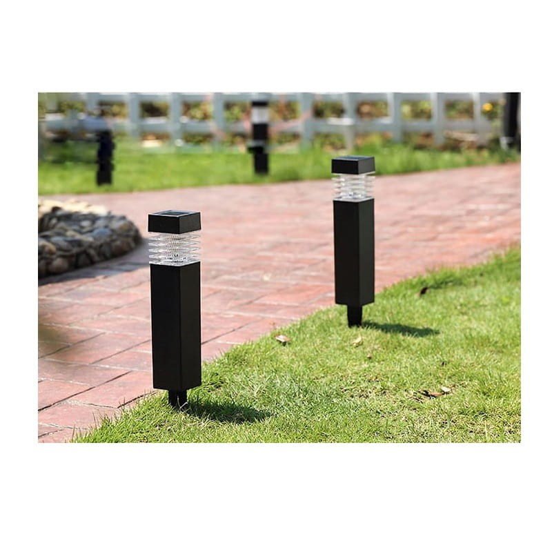 Lampa ogrodowa solarna wbijana MARTIN czarna biała neutralna ścieżka