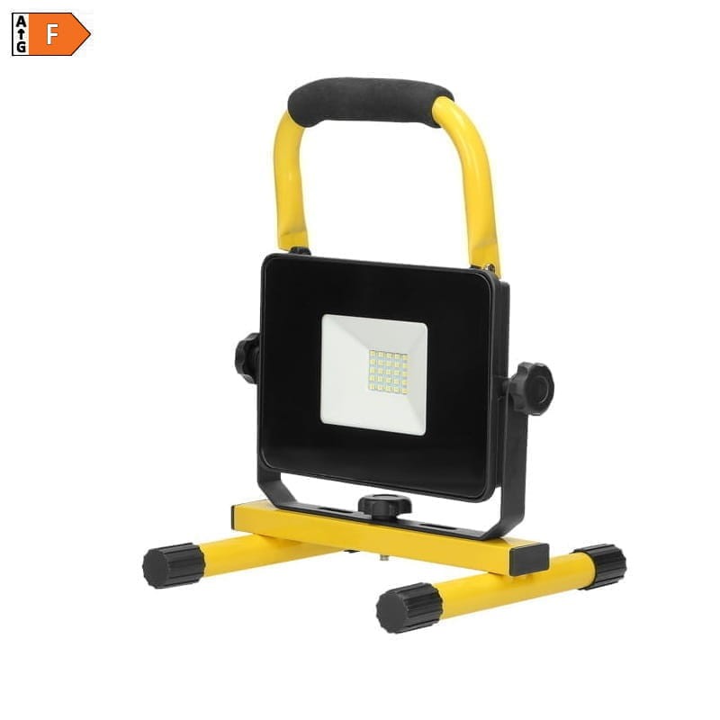 Naświetlacz przenośny LED 20W IP65 biały zimny z akumulatorem